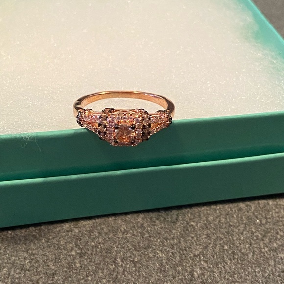 Source Unknown Rose Gold and Blue Rings Set - Picture 2 of 4